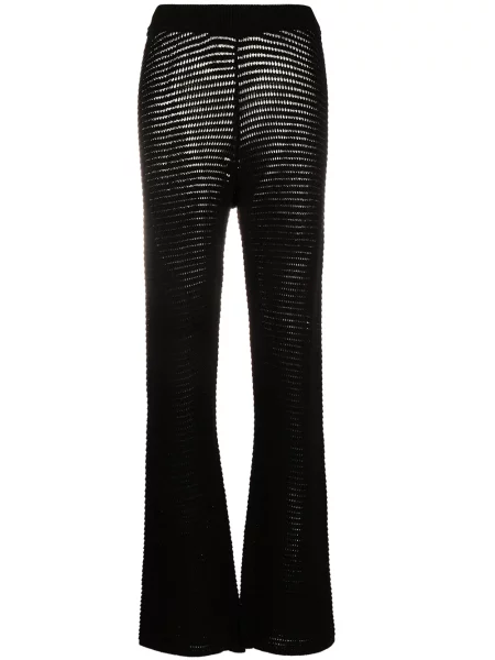 Pantaloni Nanushka tricotate negru