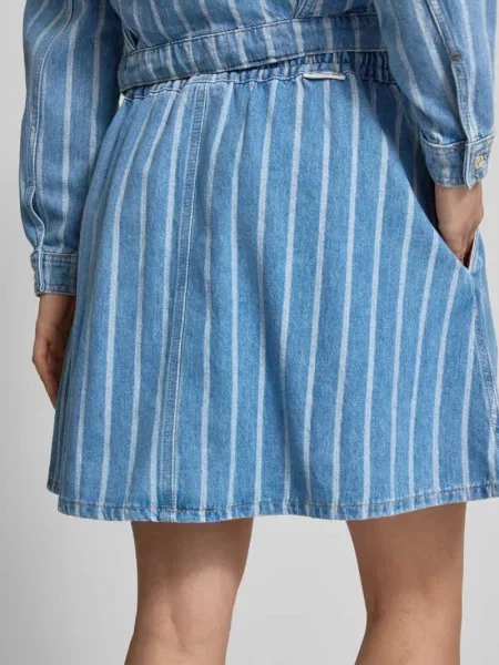 Spódnica mini o kroju regular fit z czystej bawełny Marc O'polo Denim niebieska