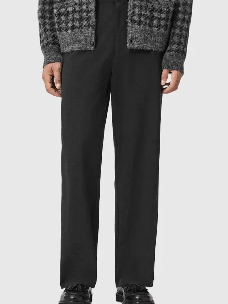 AllSaints pantaloni cu lână gri