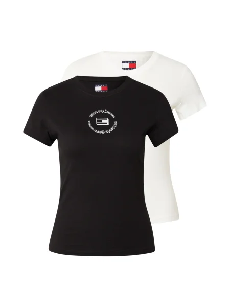 Tommy Jeans Tricou Ess negru alb