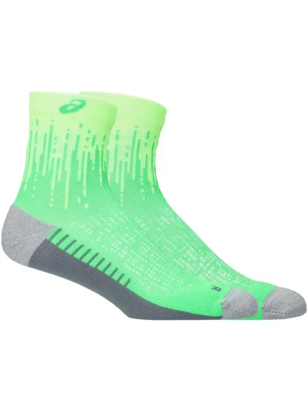 Zoknik ASICS Performance Run Quarter illuminate green/vital green Performance Run Quarter szürke