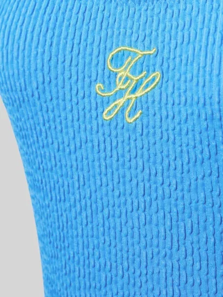 Kostium kąpielowy z wyhaftowanym logo Tommy Hilfiger niebieski