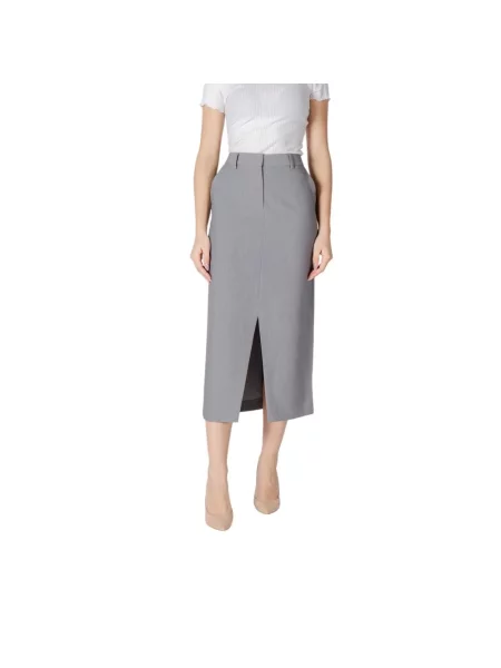 Spódnica midi Ichi do kolan biała