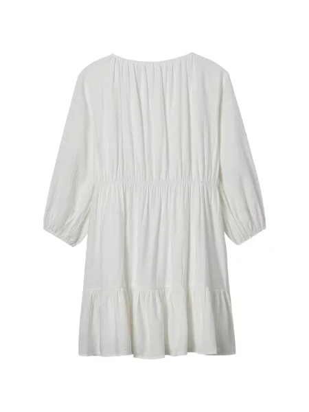 Rochie B+ab cu mărgele alb