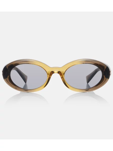 Ovalne sunčane naočale Miu Miu smeđa