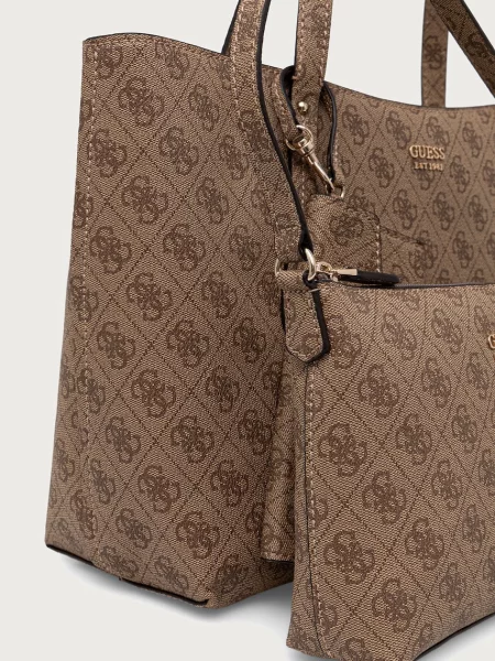Кожаная сумка шоппер Guess