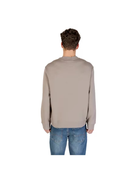 Bluza z wyhaftowanym logo Armani Exchange brązowa