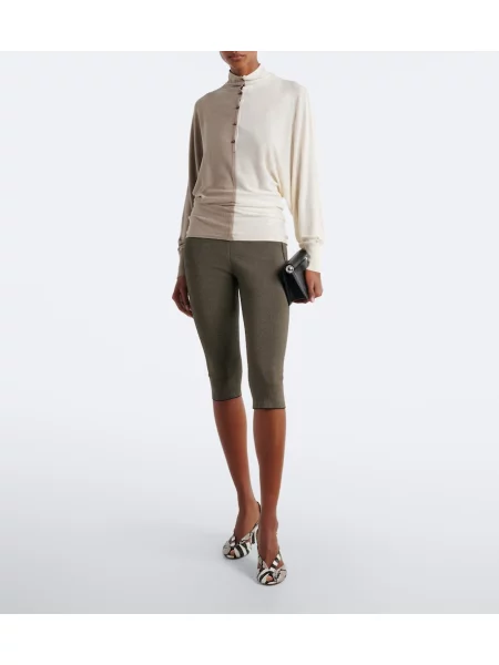 Pulover Jacquemus de mătase bej