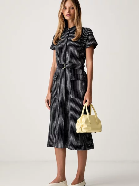 Tommy Hilfiger rochie tip cămașă cu lyocell