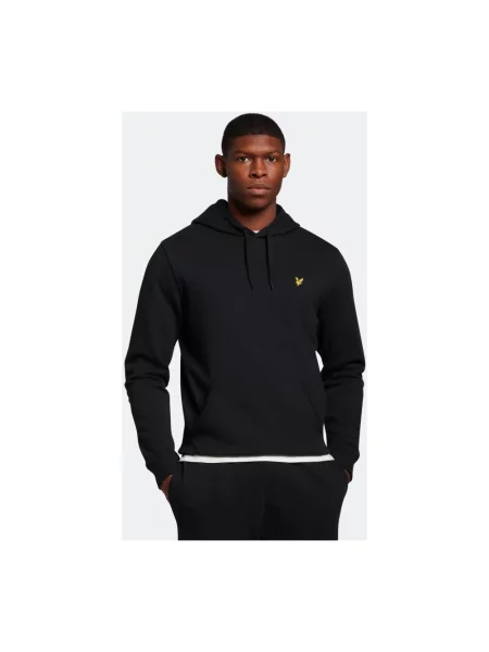 Bluza z kapturem Lyle & Scott z kapturem czarna