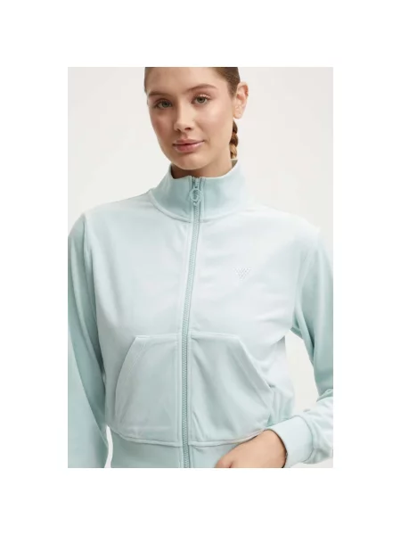 Guess bluza z aplikacją zielony