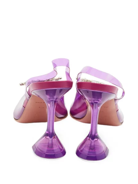 Pantofi cu toc Amina Muaddi slingback violet