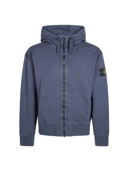 Bluza z kapturem Stone Island z kapturem z kamieniami niebieska