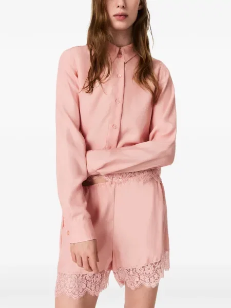 Pantaloni scurți Stella Mccartney de mătase roz