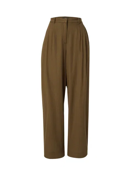VERO MODA Kalhoty se sklady v pase VMMINDY olivová
