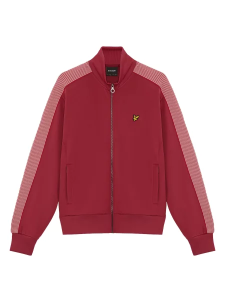 Lyle & Scott Hanorac roșu cranberry alb
