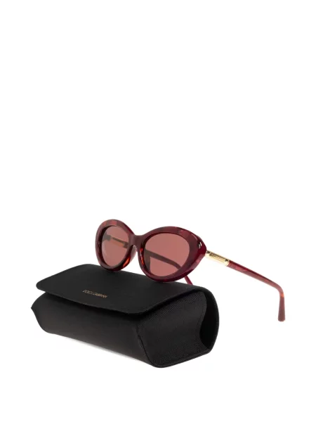 Овални слънчеви очила Dolce & Gabbana Eyewear червено