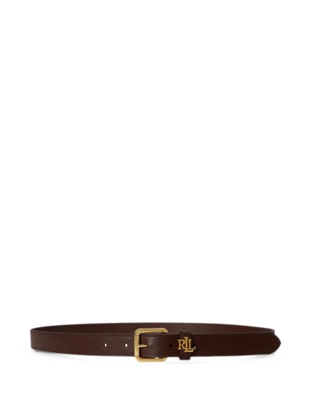 Curea Lauren Ralph Lauren din piele cu autograf maro