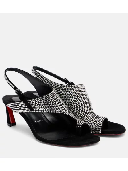 Sandale Christian Louboutin din piele de căprioară negru