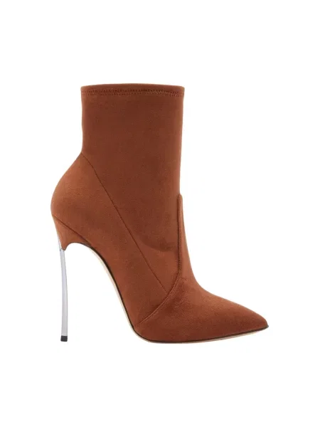 Buty do kostki Casadei skórzane brązowe