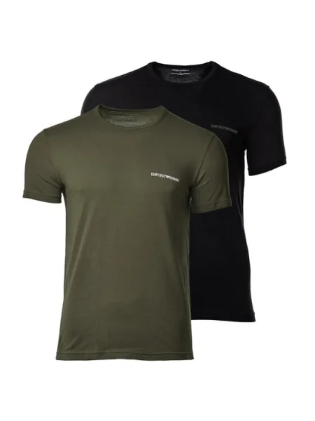 Emporio Armani Underwear 2 póló készlet Színes Regular Fit fekete