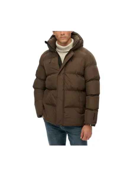 Kurtka puchowa Superdry brązowa