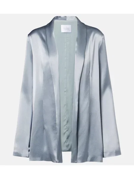 Satynowa marynarka Galvan niebieska