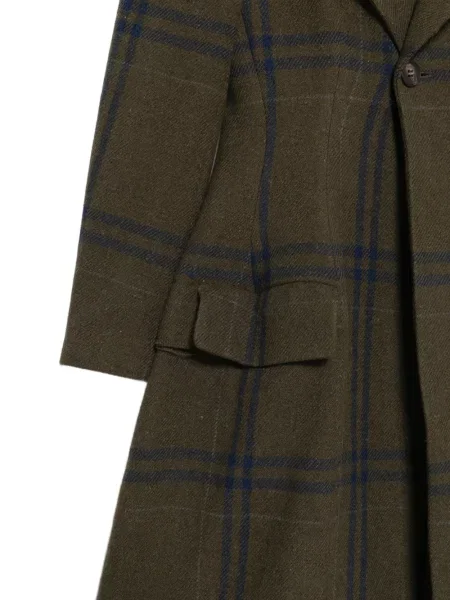 Pledas asimetriškas paltas Yohji Yamamoto žalia