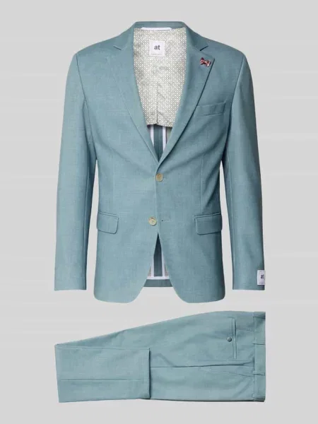 Garnitur w kroju slim fit z marynarką zapinaną na 2 Wilvorst