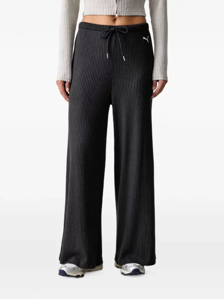 Pantaloni Puma tricotate alergare negru