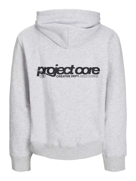 JACK & JONES Mikina JCOUnion sivá melírovaná čierna