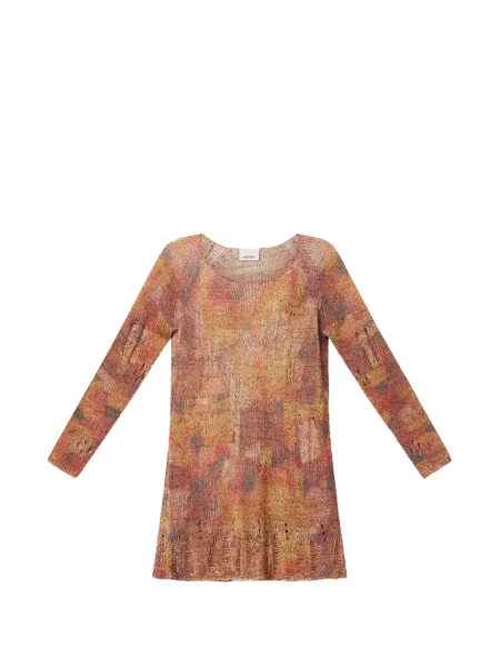 Rochie mini Isabel Marant tricotate de costum mini portocaliu