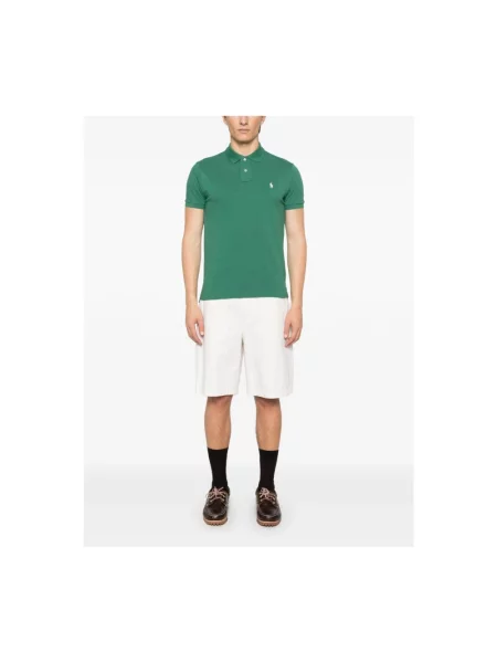 Ralph Lauren Koszulki Mężczyzna S Koszulka Polo Slim-Fit z Piki zielony