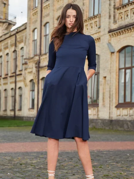 Сукня міді LadyLike темно-синій синя