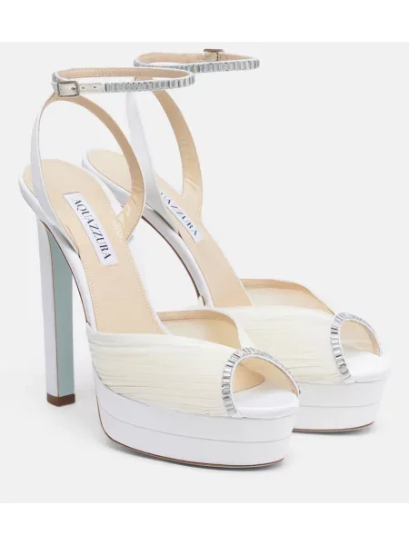 Sandale Aquazzura cu platformă alb