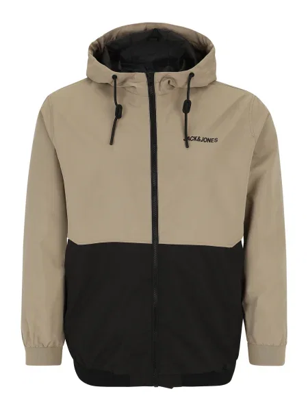 Jack & Jones Plus Prehodna jakna JJERUSH kaki črna