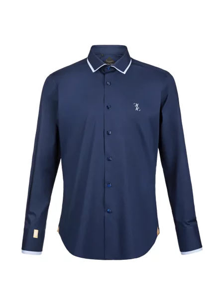 Košile Billionaire s výšivkou modrá