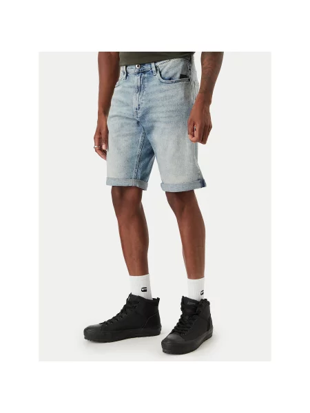 G-Star Raw Jeans kratke hlače Mosa Straight Fit modra