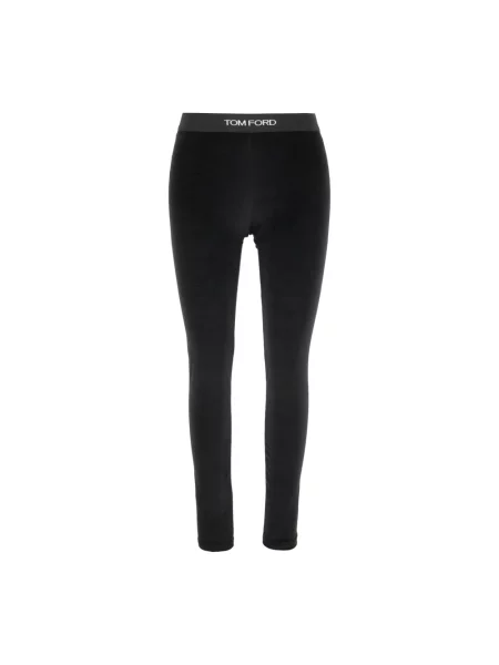 Welurowe spodnie Tom Ford czarne