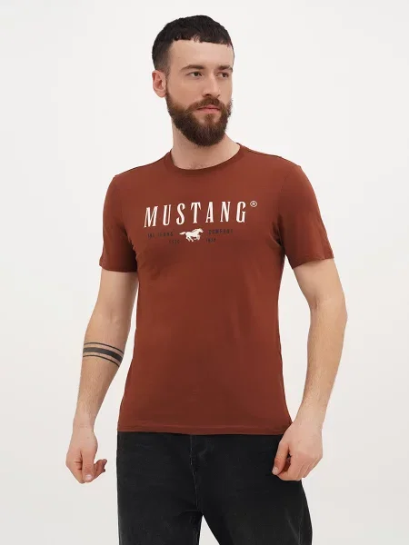 Футболка Mustang Jeans Austin коричневий