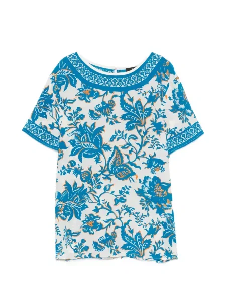 Bluză Etro cu model floral cu imagine alb