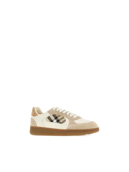 Sneakersy Burberry skórzane beżowe