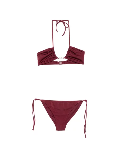 Bikini Mc2 Saint Barth veze s halter ovratnikom crvena