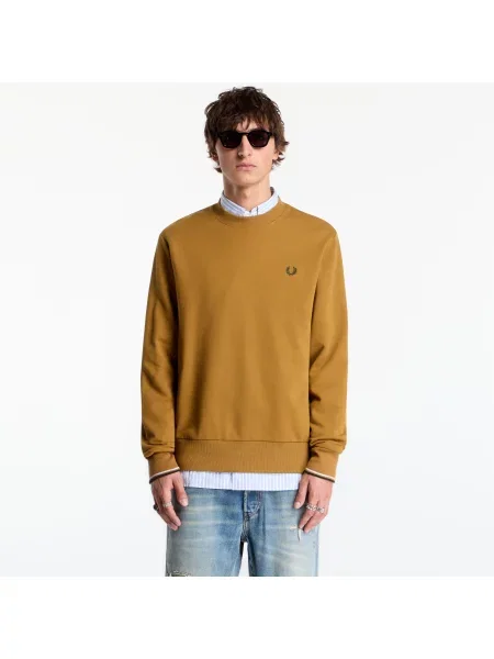 Hanorac crewneck Fred Perry cu decolteu rotund