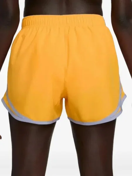 Pantaloni scurți Nike alergare cu talie înaltă în carouri albastru