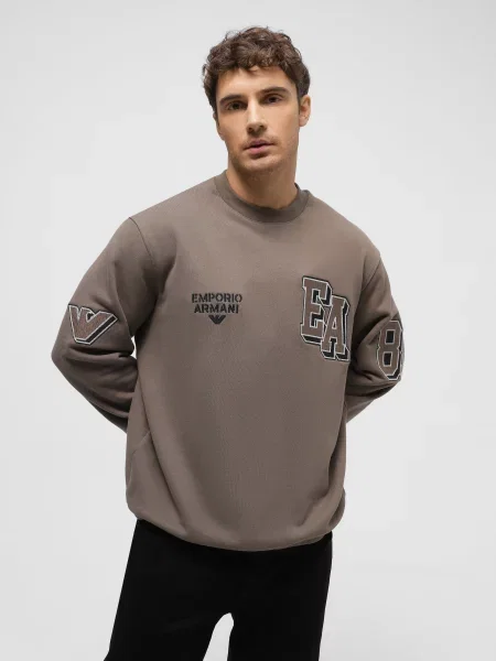 Світшот Emporio Armani коричневий