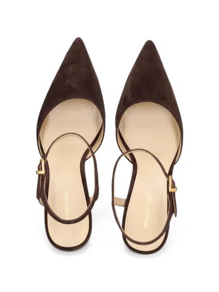 Geantă Michael Michael Kors din piele de căprioară slingback maro