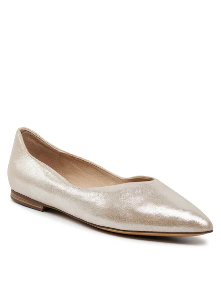 Μπαλαρίνες Caprice Taupe Metallic καφέ