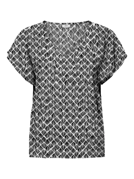 JDY Bluza JDYSTARR črna bela