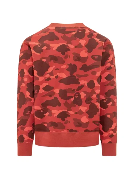 Pulover A Bathing Ape® cu imagine cu model camuflaj roșu